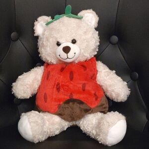 Build‑A‑Bear Happy Hugs Teddy in Strawberry Outfit 🍓